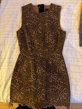 Alexander Wang Brown Leopard Print Mini Dress